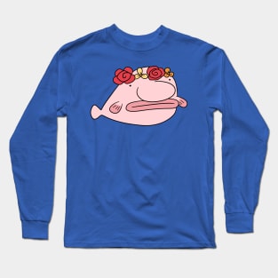 Flower Crown Blobfish Long Sleeve T-Shirt